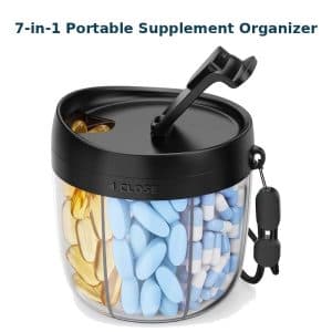 7-in-1 Portable Supplement Organizer