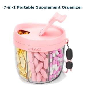 7-in-1 Portable Supplement Organizer