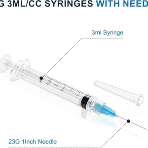 Professional 3ml Syringes with Luer Lock - 23G 1"